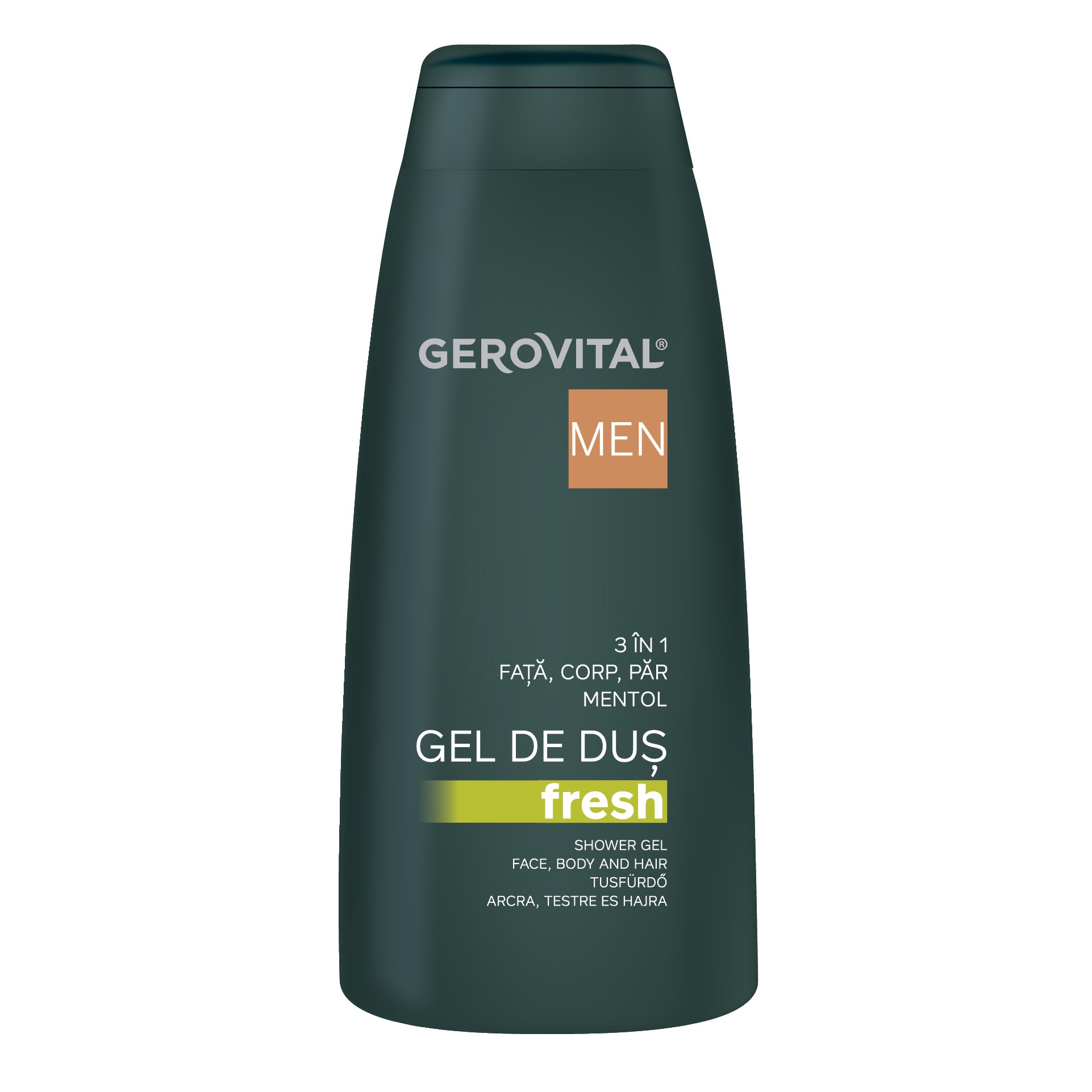 Gel de dus Gerovital Men Fresh 3 in 1, 400 ml