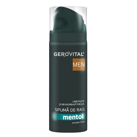 Spuma de ras Gerovital Men Mentol, 200 ml