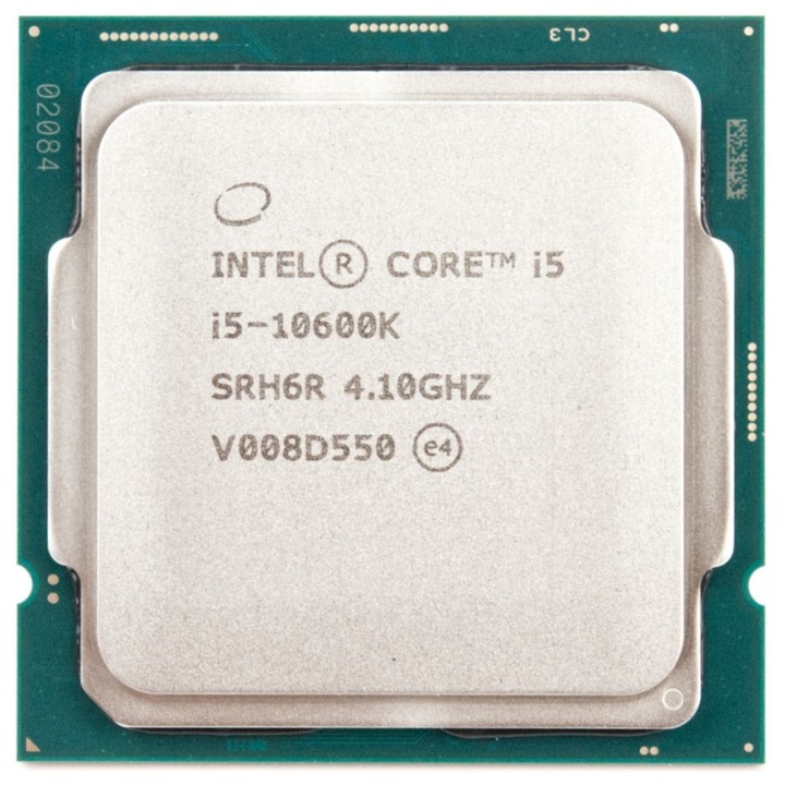Процесор Intel Core i5-10600K (4.1GHz) TRAY, 4.10 GHz, 12MB Intel Smart Cache, Socket LGA1200