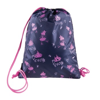 Sac sport Bellerina pentru fete, Pulse, 1 Compartiment, Inchidere cu snur, 12 l, Albastru/Roz Sac sport Bellerina pentru fete, Pulse, 1 Compartiment, Inchidere cu snur, 12 l, Albastru/Roz