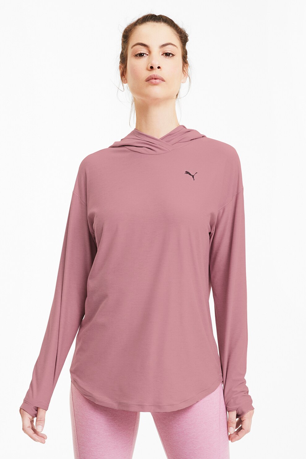 Puma, Hanorac cu DryCell pentru antrenament si alergare Studio, Roz prafuit