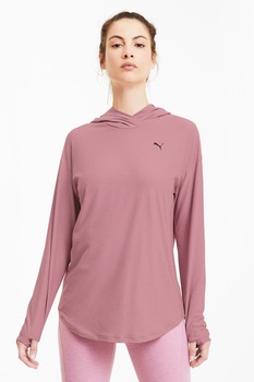 Puma, Hanorac cu DryCell pentru antrenament si alergare Studio, Roz prafuit Puma, Hanorac cu DryCell pentru antrenament si alergare Studio, Roz prafuit