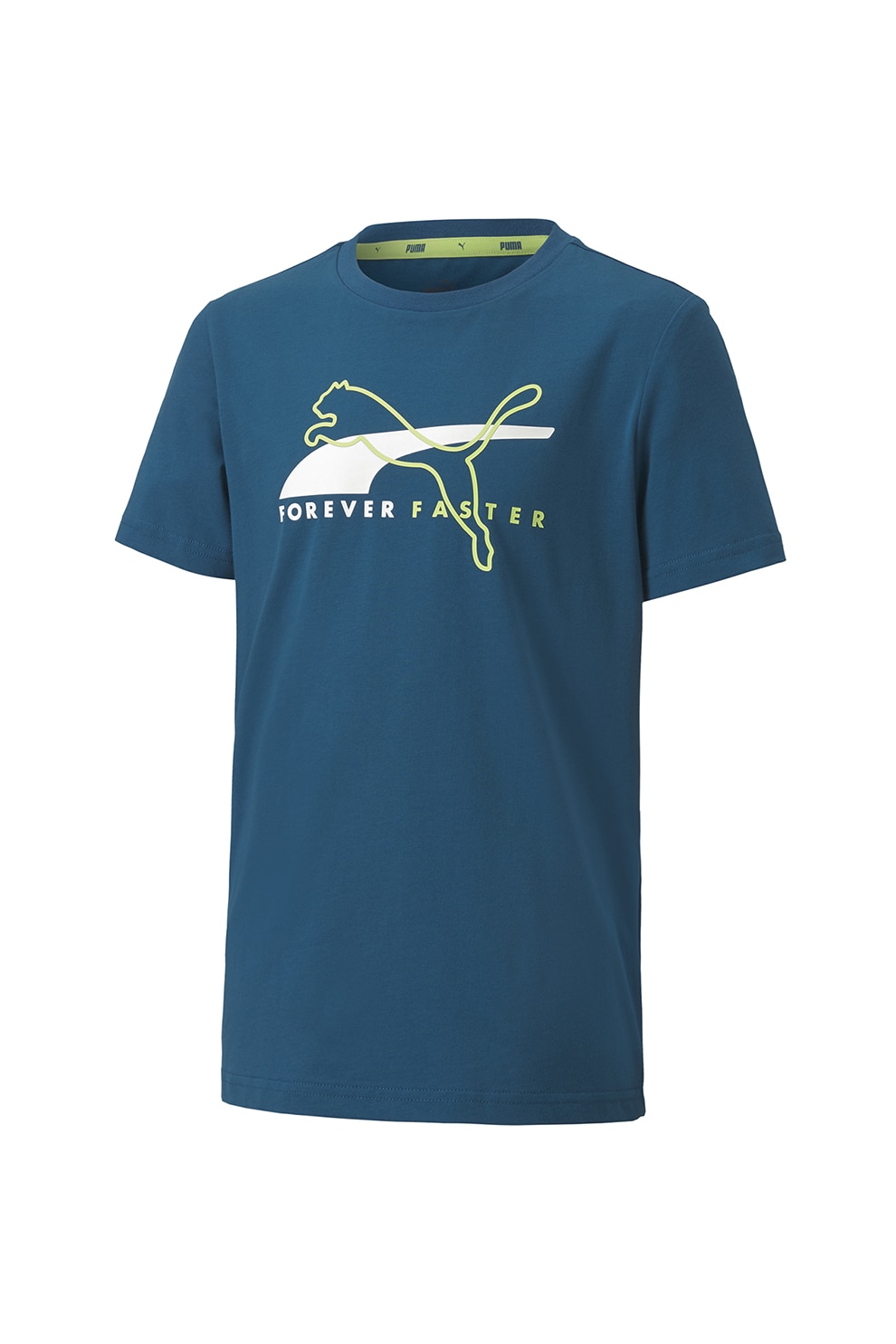 Puma, Tricou cu logo Alpha Graphic, Albastru inchis