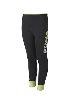 Puma, Colanti cu logo Modern Sports, Negru/ Verde lime, 104 CM Puma, Colanti cu logo Modern Sports, Negru/ Verde lime, 104 CM