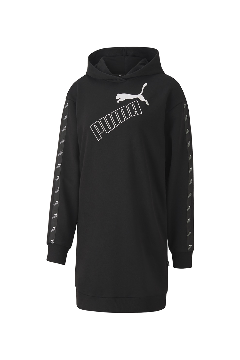 Puma, Rochie tip hanorac cu logo Amplified, Negru, S