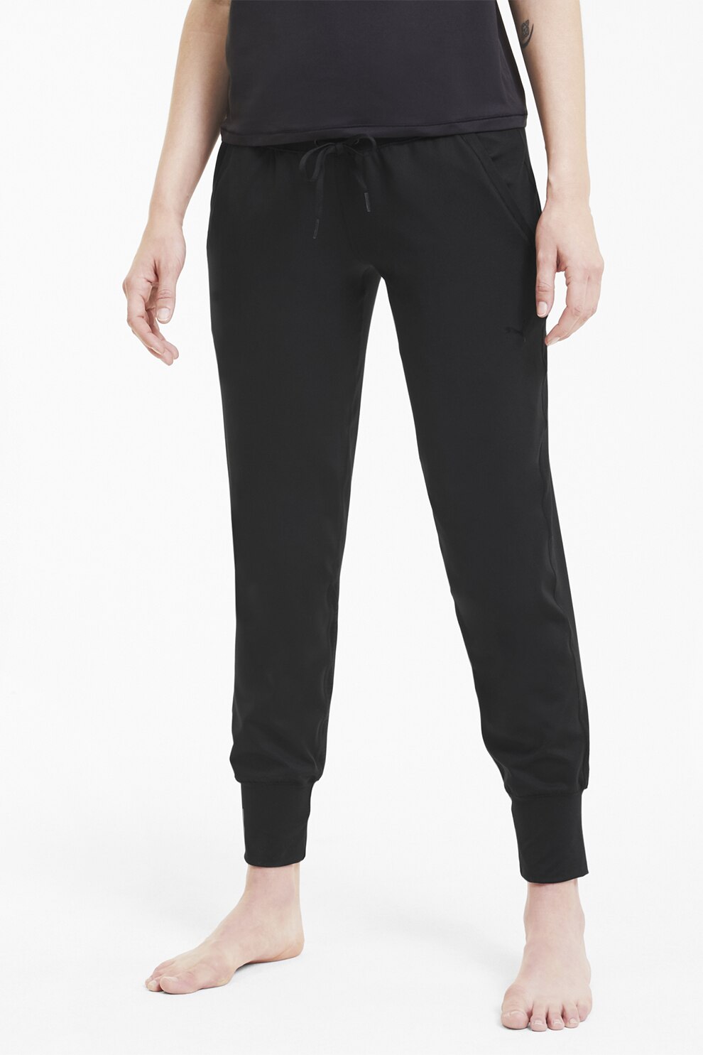 Puma, Pantaloni cu tehnologie DryCell pentru fitness Studio Yogini Luxe, Negru