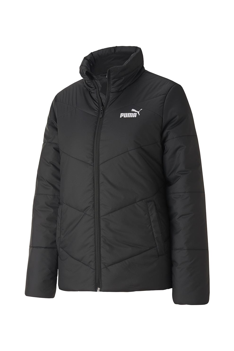 Puma, Geaca regular fit cu vatelina Essentials, Negru