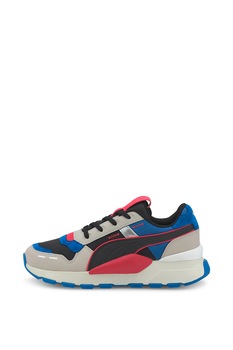 Puma, Pantofi sport cu insertii din piele intoarsa RS 2.0 Futura, Gri/Rosu inchis/Albastru Puma, Pantofi sport cu insertii din piele intoarsa RS 2.0 Futura, Gri/Rosu inchis/Albastru