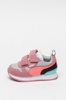 Puma, Pantofi sport cu velcro R78, Roz/Alb/Albastru, 21 EU