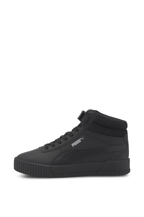 Puma, Pantofi sport mid-high de piele ecologica Carina, Negru, 4