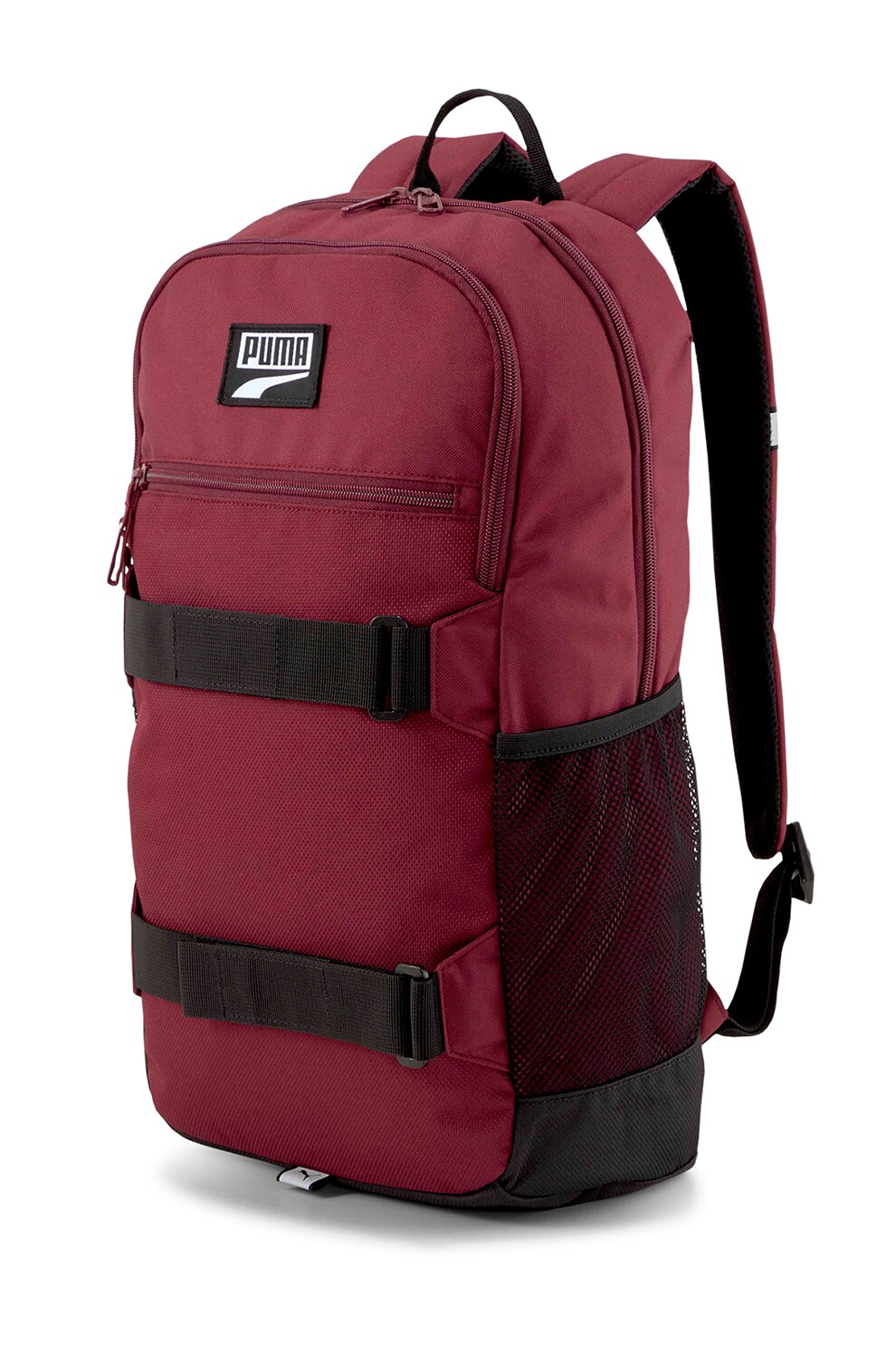 Puma, Rucsac unisex cu bretele dublate Deck, Rosu bordeaux/Negru
