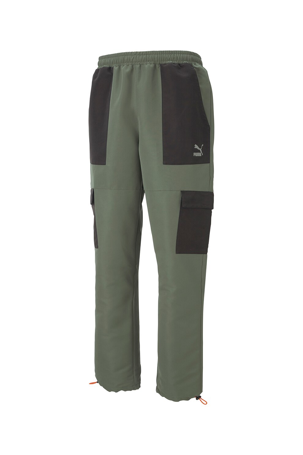 Puma, Pantaloni cargo unisex, pentru fitness Interstellar, Verde feriga/Negru