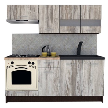 Set Bucatarie Marina New 180, Wenge / Decor K084, 180 x 195-230 x 60 cm Set Bucatarie Marina New 180, Wenge / Decor K084, 180 x 195-230 x 60 cm