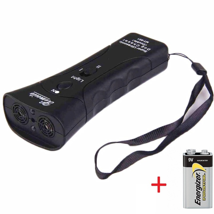 Ultrahangos kutyaüldöző XIMEITE Dupla kutyaüldöző, Kutyakiképző, MT-651E típus, + 9V akku