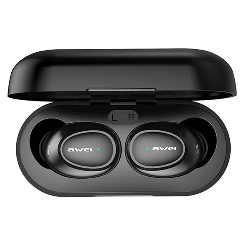 Casti Bluetooth Premium Awei Bluetooth 5.0 T6 Tws , Cu Carcasa Functie De Incarcare ,negru
