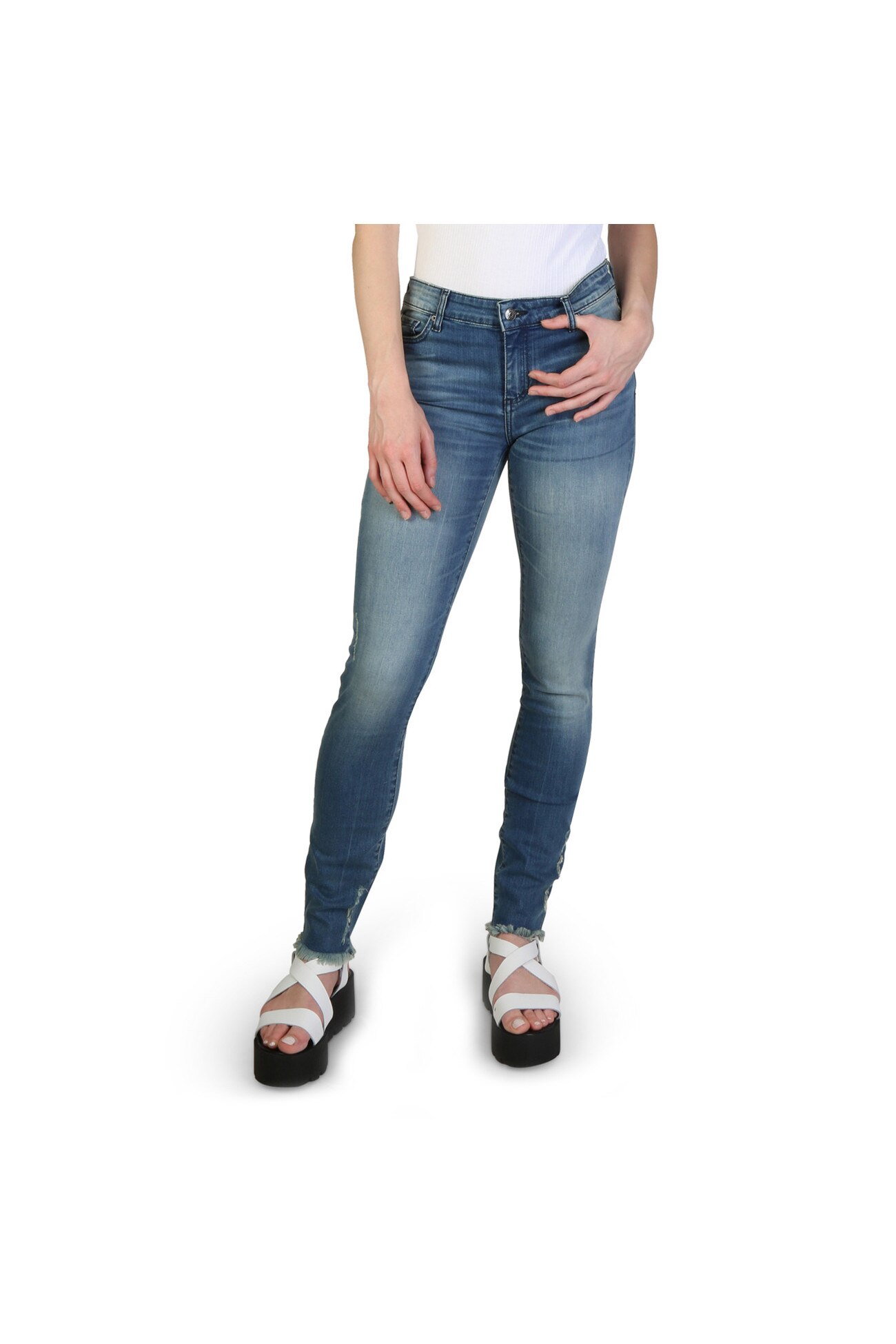 Blugi femei Armani Exchange model 3ZYJ02Y2CYZ, Albastru