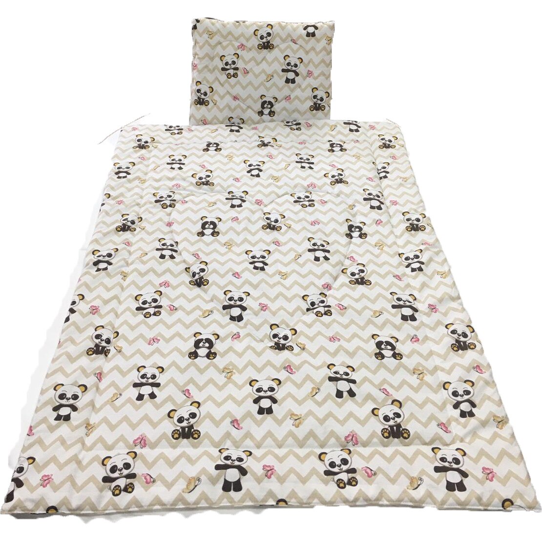 Set beige pilota si perna pentru nou-nascuti, din bumbac 100%, by Liz Line - PPranforce19