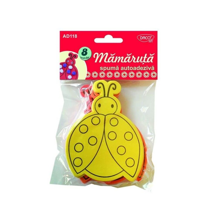 Самозалепващи се форми от пяна Daco, модел Mamaruta, размери 80x110x2 mm, 8 бр./компл., многоцветни