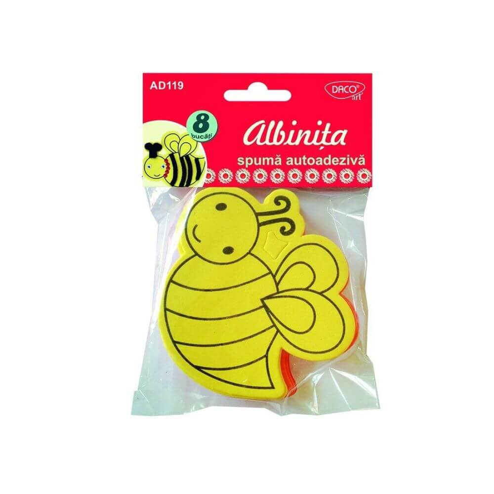 Forme Spuma Autoadeziva DACO, Model Albinita, Model Albinita, 100x90x2 mm, 8 Buc/Set, Multicolor