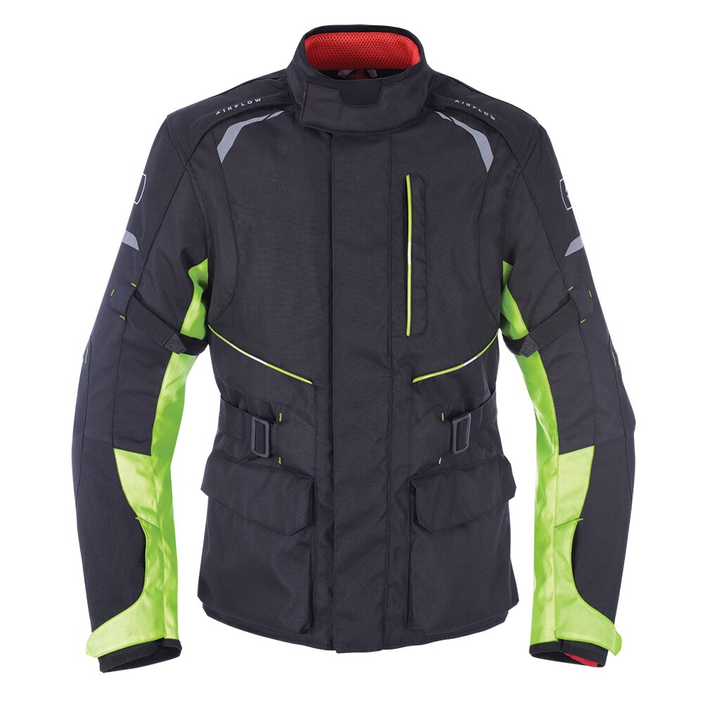 Geaca textila impermeabila Oxford Metro 1.0, negru/galben fluo, M