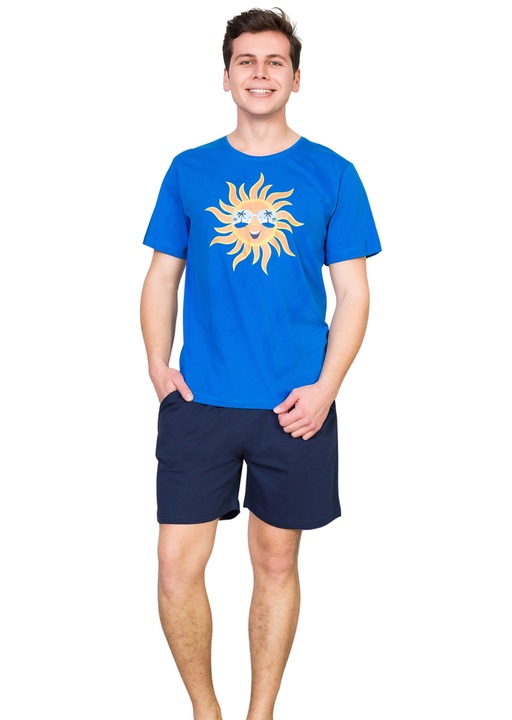 Pijama Barbati, Gazzaz by Vienetta, Modelfewqg, Albastru