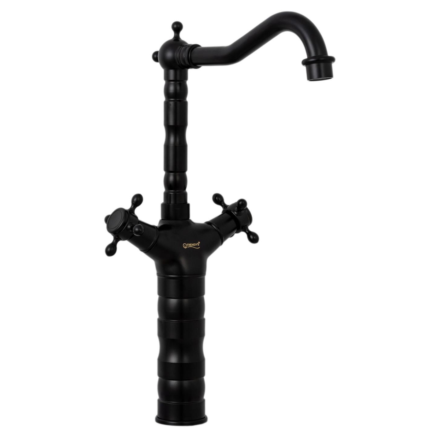 Baterie lavoar TRENDY'S, montare pe balt , negru mat