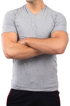 tricou barbati slim fit for him andu gri melange imagen 4_0_
0