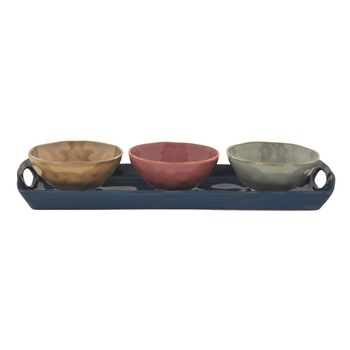 Set servire aperitive 4 piese  Set servire aperitive 4 piese