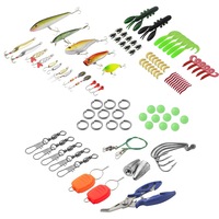 Set 101 momeli artificiale confectionate din diverse materiale si organizator depozitare, ideale pentru pescuit de pastrav, bibanu, somon, stiuca, crap cat si pentru alti pesti mari sau mici