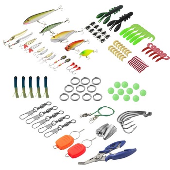 Set 103 momeli artificiale confectionate din diverse materiale si organizator depozitare, ideale pentru pescuit de pastrav, bibanu, somon, stiuca, crap cat si pentru alti pesti mari sau mici Set 103 momeli artificiale confectionate din diverse materiale si organizator depozitare, ideale pentru pescuit de pastrav, bibanu, somon, stiuca, crap cat si pentru alti pesti mari sau mici