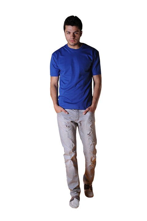Tricou barbati, maneca scurta, Tuareg, Model 1, Albastru