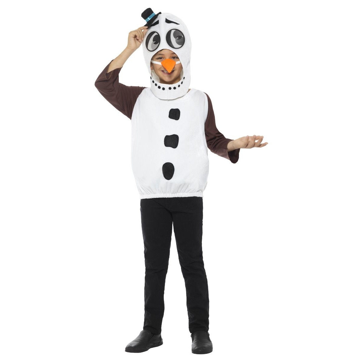 Costum copii om de zapada haios unisex, 7-9 ani, Smiffy