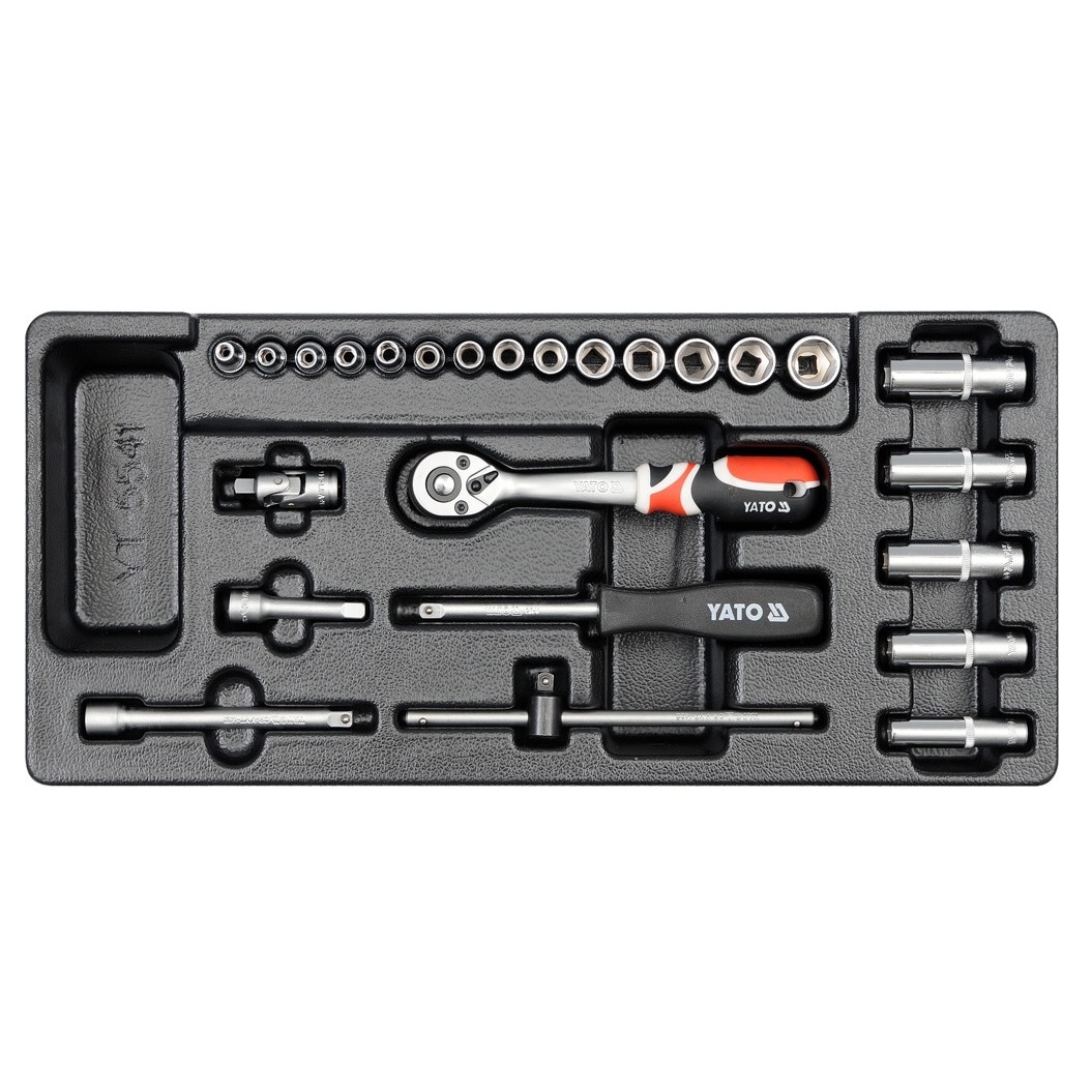 Set accesoriu chei tubulare si accesorii 1/4 pentru dulap YT-5541