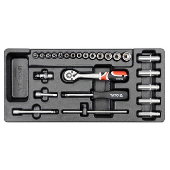 Set accesoriu chei tubulare si accesorii 1/4 pentru dulap YT-5541 Set accesoriu chei tubulare si accesorii 1/4 pentru dulap YT-5541