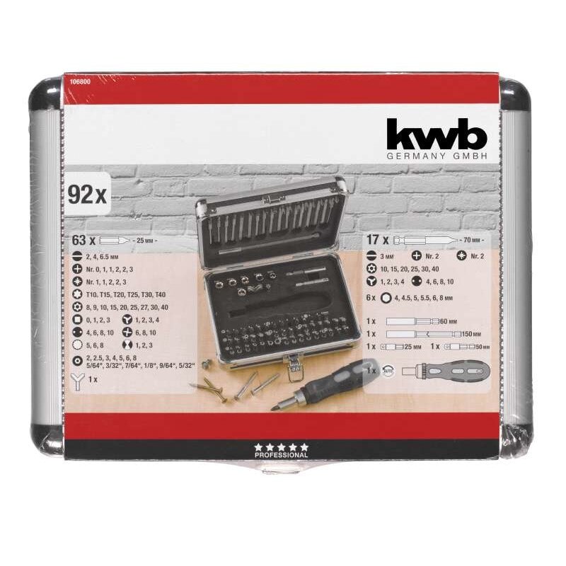 Set 92 piese, power box, KWB Professional