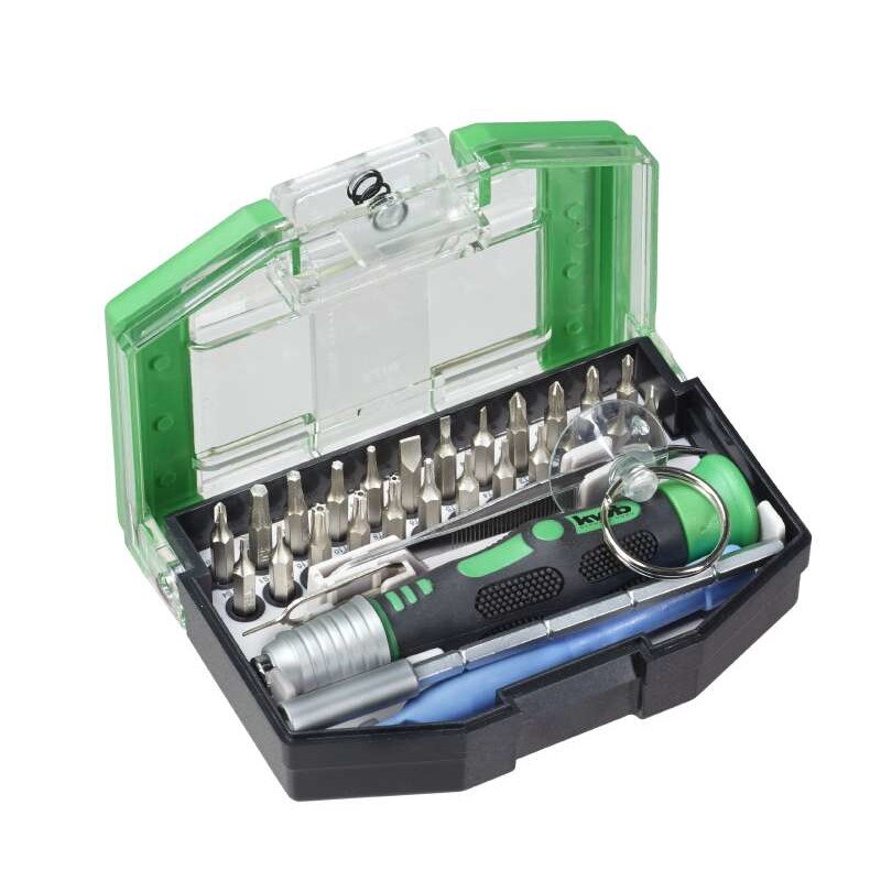 Set 30 piese, micro-biti si accesorii pentru reparat telefoane, KWB Professional