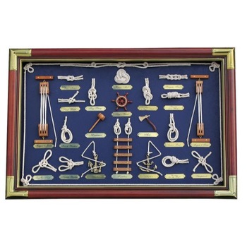 Tablou cu noduri marinaresti Sea Club,geam protector,60x40cm Tablou cu noduri marinaresti Sea Club,geam protector,60x40cm