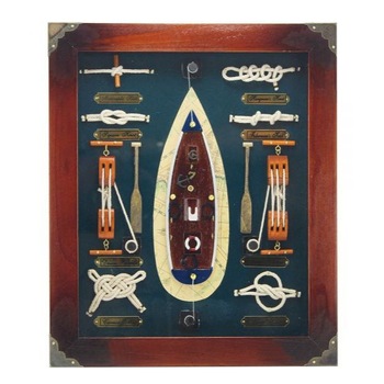 Tablou cu noduri marinaresti Sea Club,geam protector,rama din lemn, 32x38cm Tablou cu noduri marinaresti Sea Club,geam protector,rama din lemn, 32x38cm