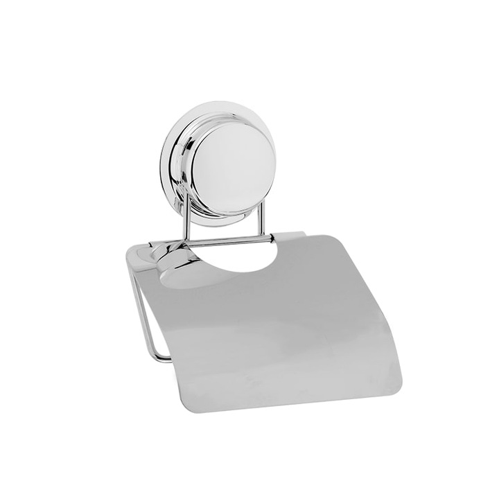 Поставка за тоалетна хартия House of Roger, Хром с високоефективна Вендуза HeavyLock