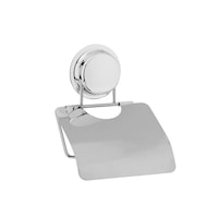 Suport de hartie igienica cromat House of Roger, cu ventuza HeavyLock performanta