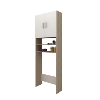 Dulap Masina de Spalat, Alb/Stejar Sonoma, 65.2 x 27 x 190 cm Dulap Masina de Spalat, Alb/Stejar Sonoma, 65.2 x 27 x 190 cm