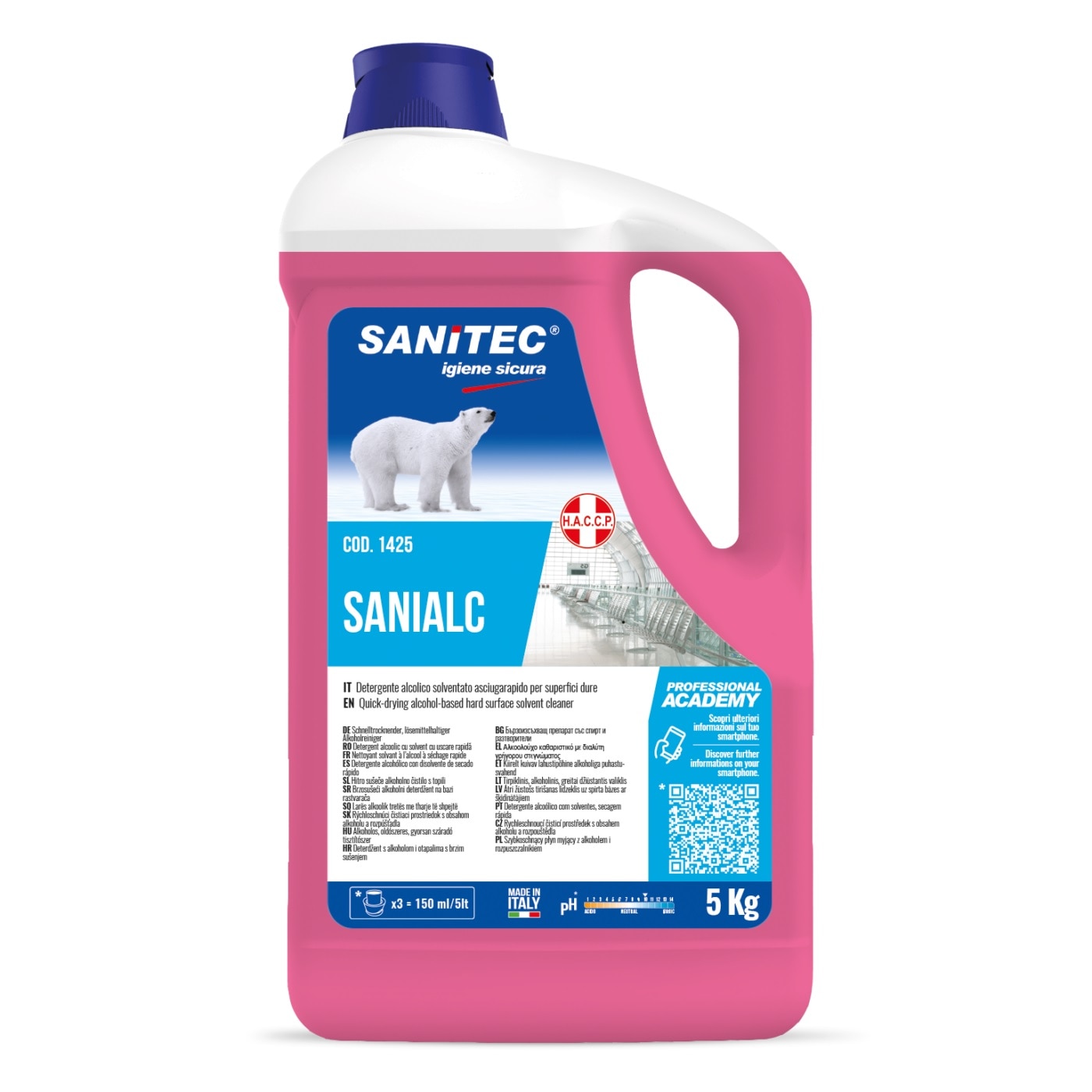 Detergent suprafete cu uscare rapida Sanialc 5kg-Sanitec