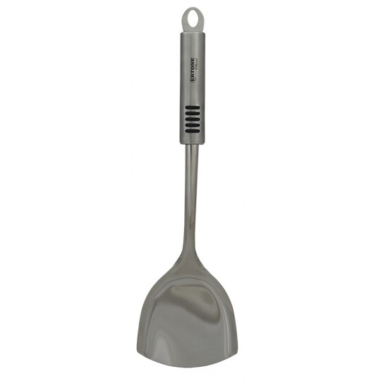Paleta salata din inox, maner ergonomic, Argintiu