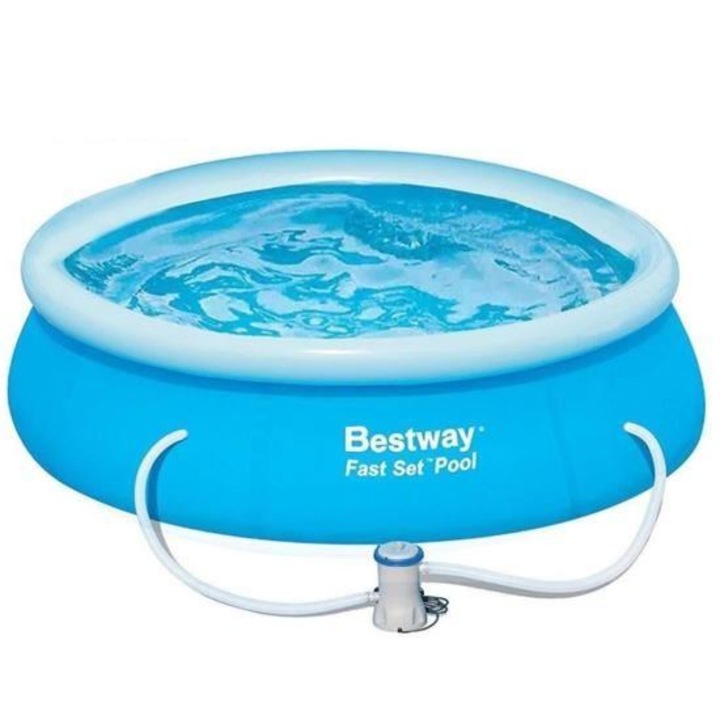 Надуваем басейн, кръгъл, с филтър, 366x76 см, Bestway