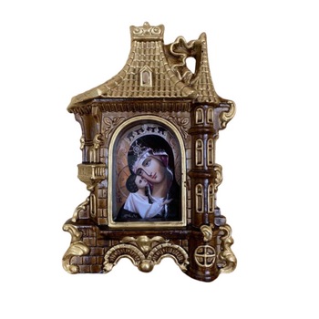 Icoana casuta cu Fecioara Maria, litografie, piatra, 1000 g, 31 x 22 x 31 cm Icoana casuta cu Fecioara Maria, litografie, piatra, 1000 g, 31 x 22 x 31 cm