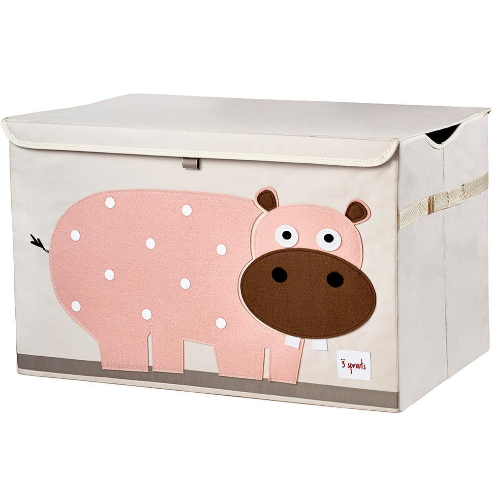 Cutie depozitare pentru camera copiilor, 3 Sprouts, Hippo, roz, XL