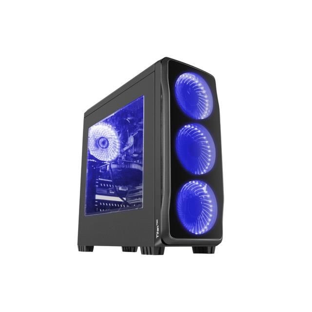 Desktop PC Intel Core i5 9400F 6 cores/6 Threads 2,9 Ghz(Turbo 4,1 Ghz), 8 gb ddr4, ssd 480 gb, placa video AMD RX550 Pulse 4 GB DDR5 128 bit, sursa gaming 450W, blue