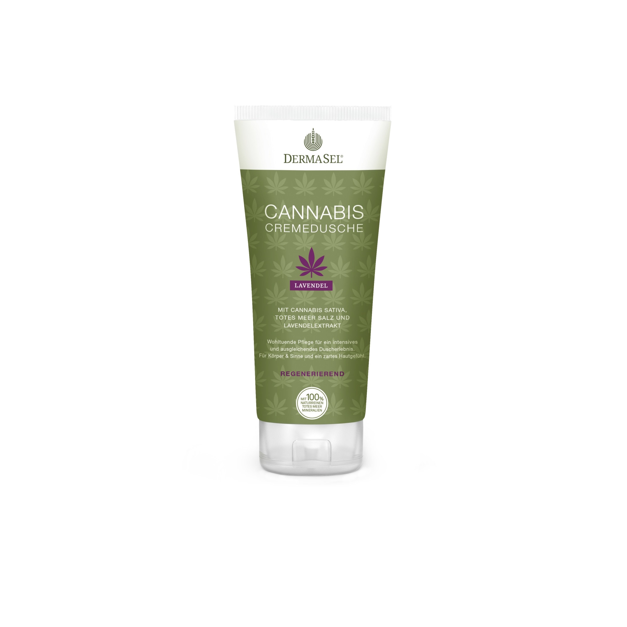 Crema de dus cu cannabis, lavanda si minerale Dermasel 200 ml