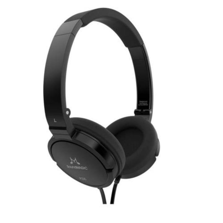 SOUNDMAGIC P22C vezetékes fejhallgató, Mikrofonos, Fekete
