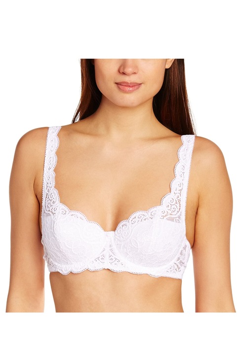 Triumph, Sutien de dantela cu terminatii valurite Amourette, Alb